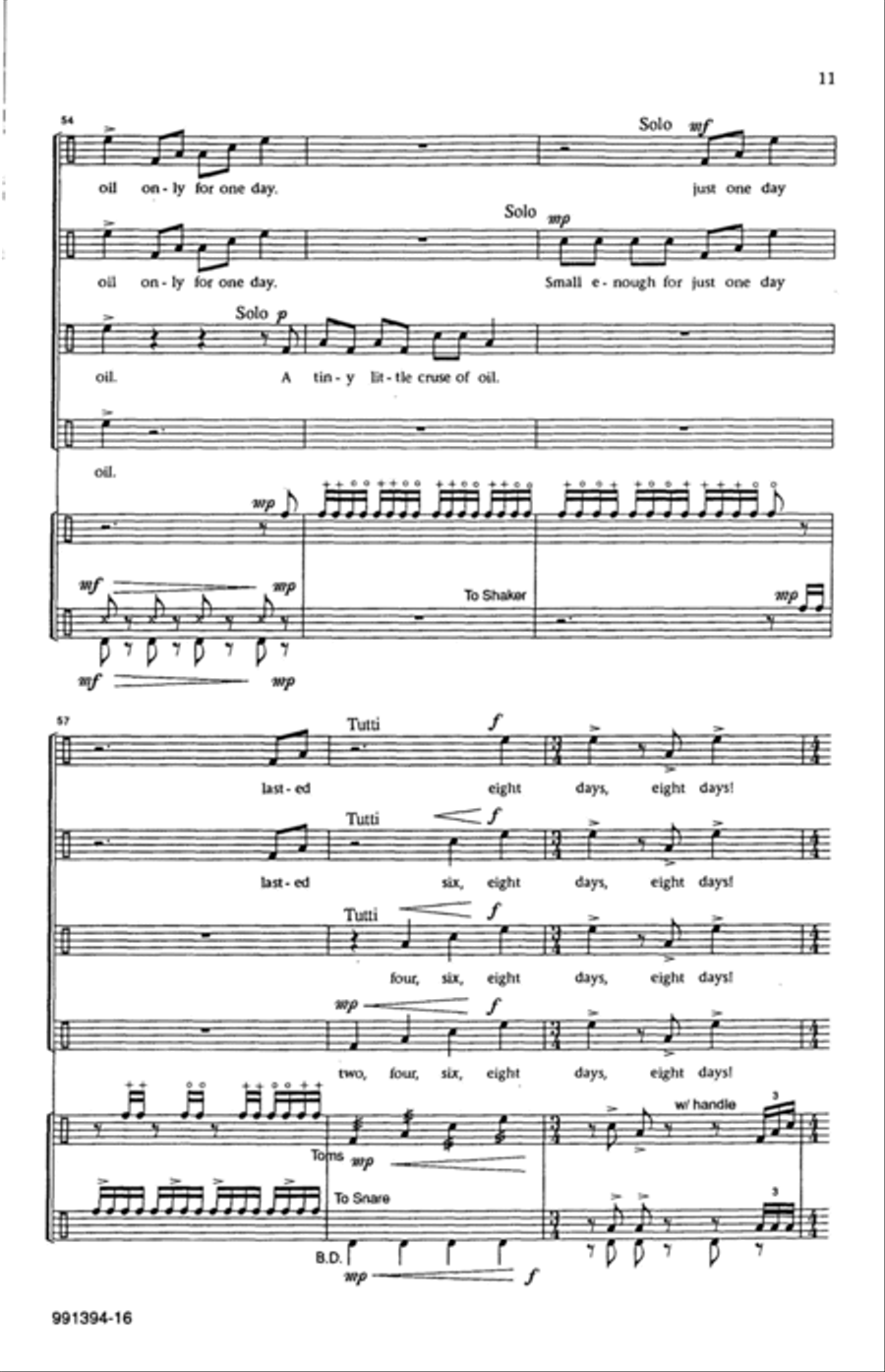 A Chanukah Dreidle 4-Part scores gallery preview page 9