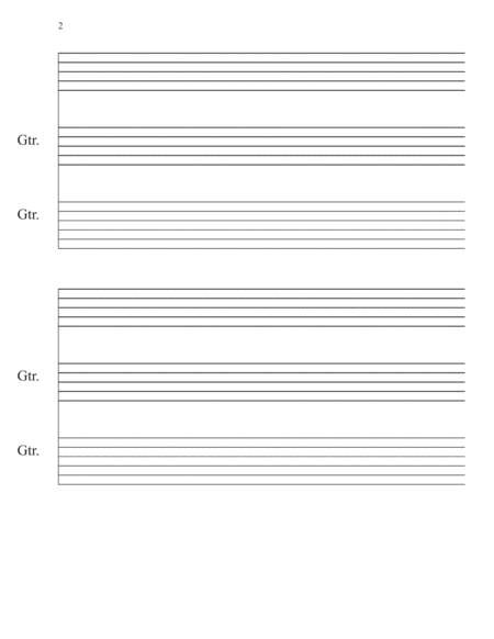 Vocal/Guitar/Tab Manuscript Paper