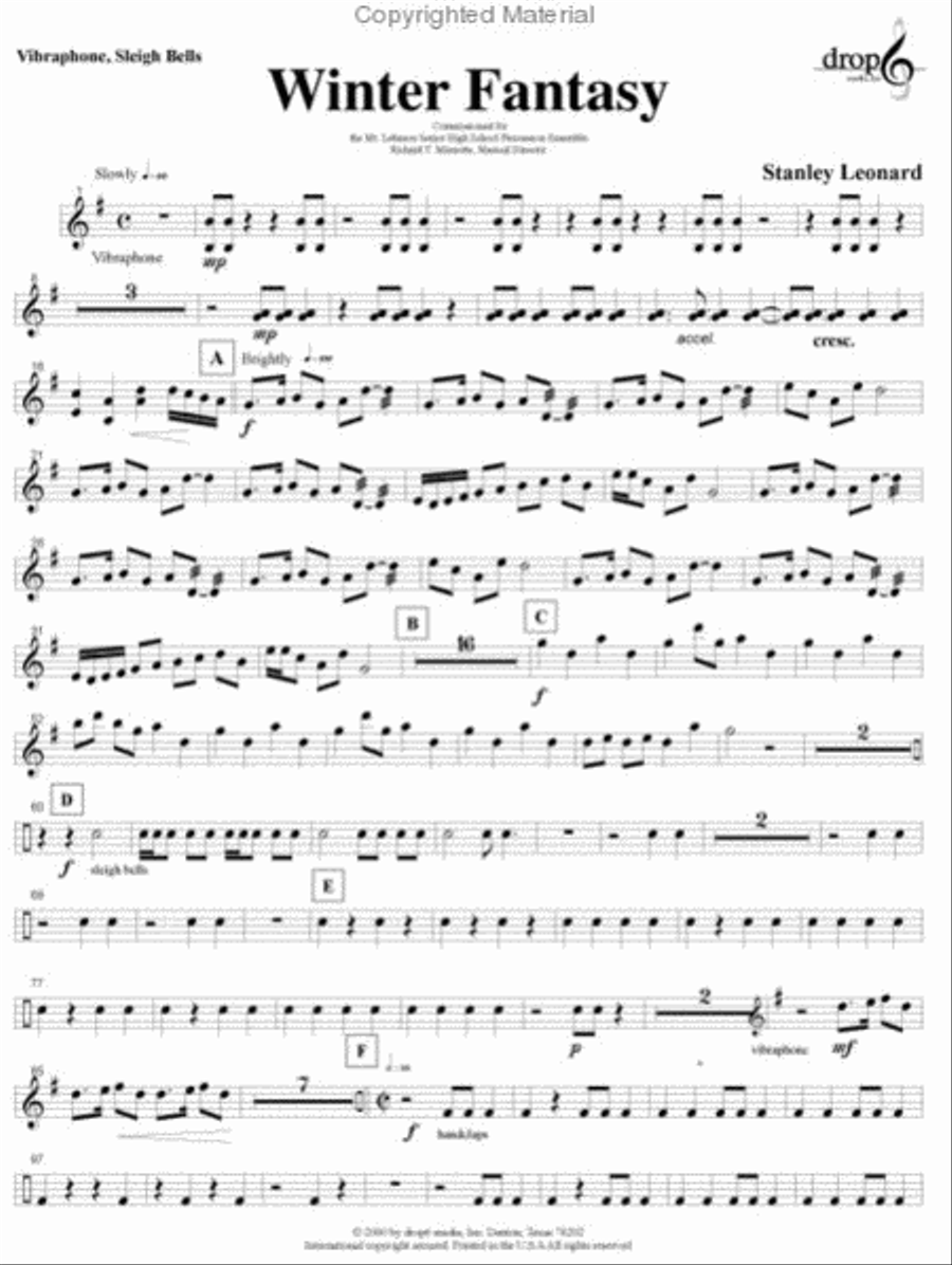 Winter Fantasy Winter Fantasy Percussion Ensemble scores gallery preview page 4