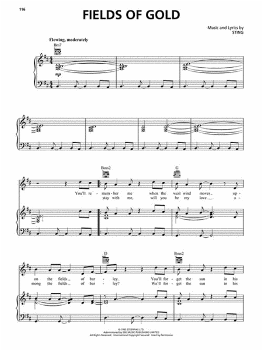 Songs of the 1990s Piano, Vocal, Guitar scores gallery preview page 4