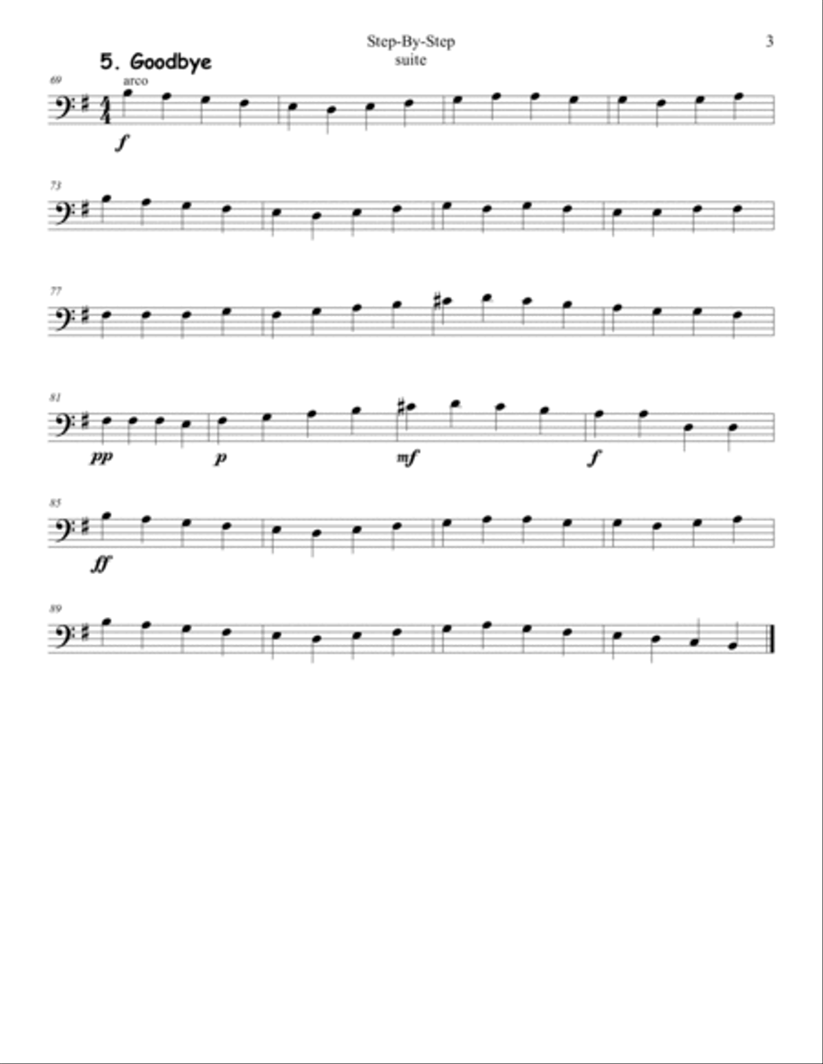 Step-by-Step. Suite for beginning string orchestra. SCORE & PARTS. String Orchestra scores gallery preview page 3
