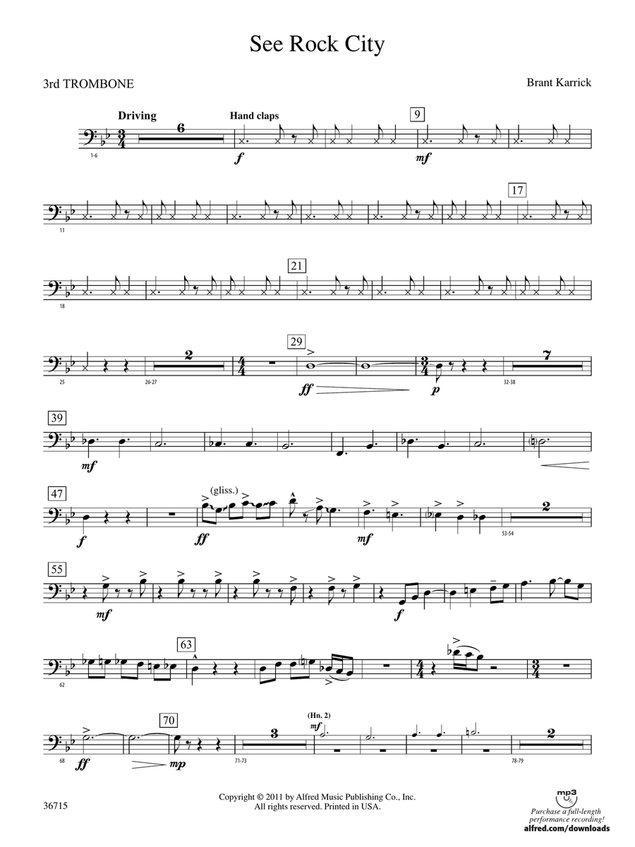 See Rock City: 3rd Trombone