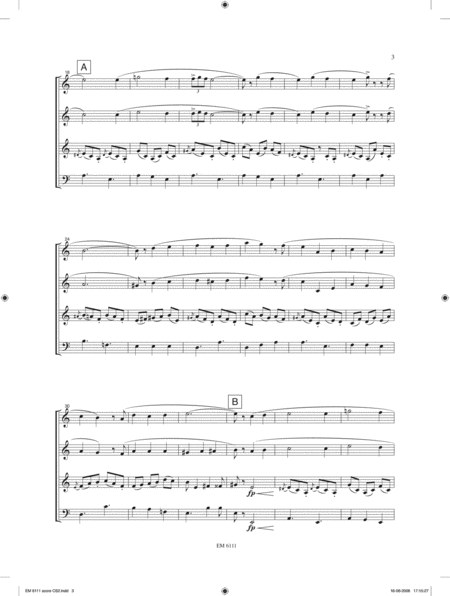 Latin Dances no.3 (Dansa latino) for Clarinet Quartet image number null