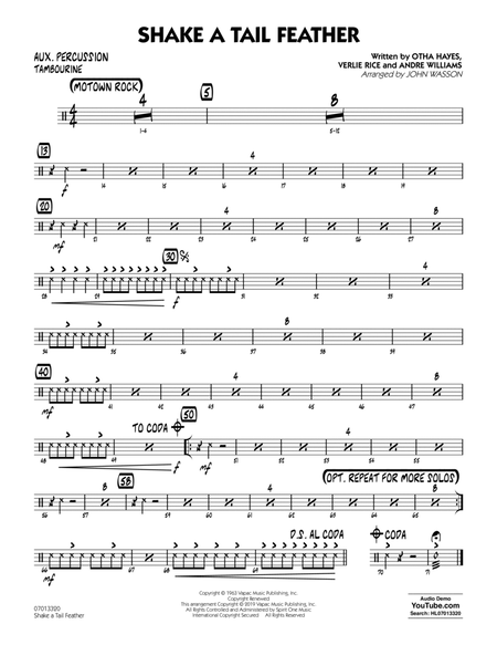 Shake a Tail Feather (arr. John Wasson) - Aux Percussion