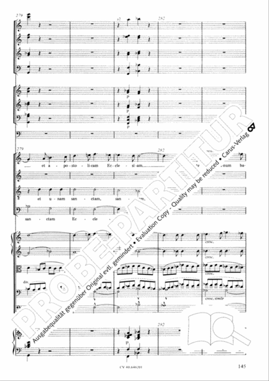 Mass in A Major (2 versions) STB scores gallery preview page 156