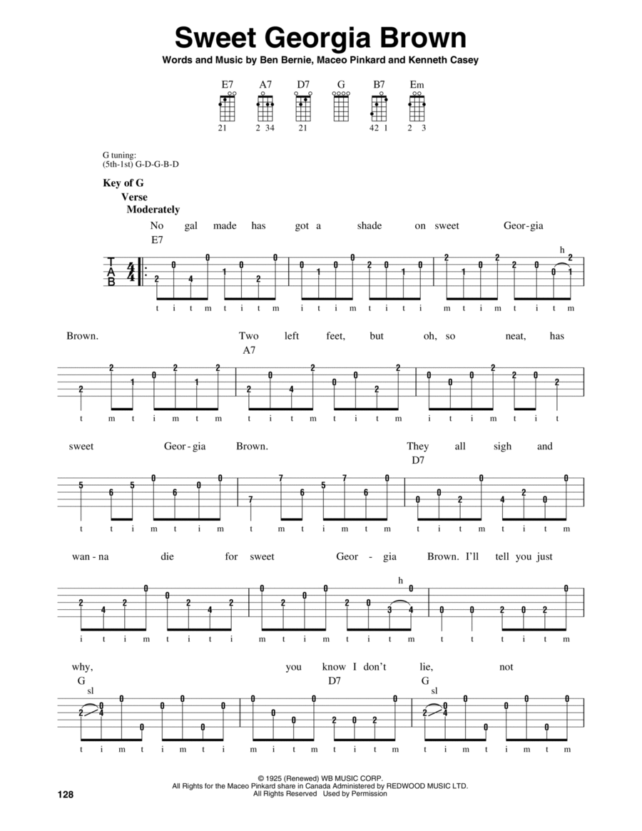 Sweet Georgia Brown Sweet Georgia Brown Banjo scores gallery preview page 1
