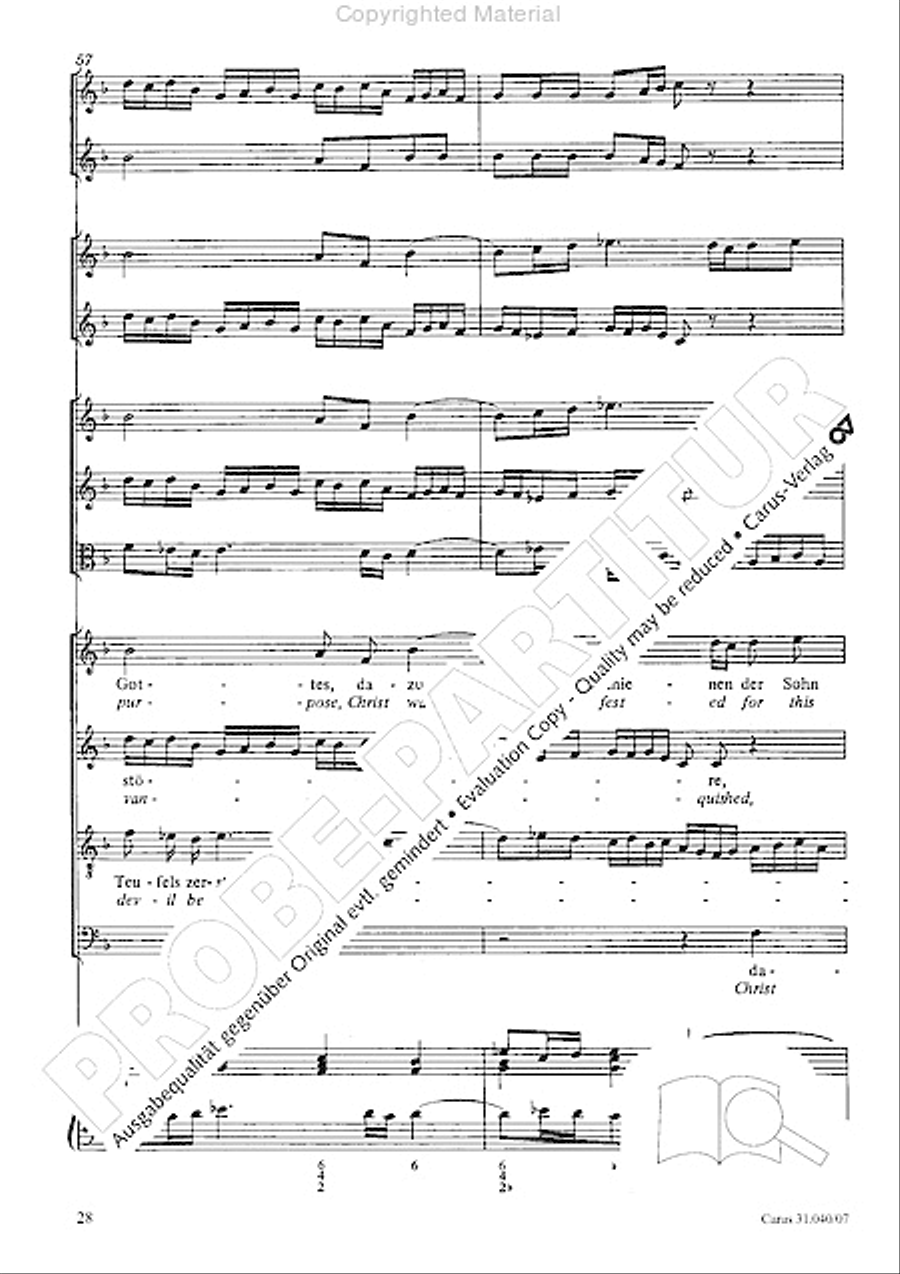 Christ was manifested for this purpose (Dazu ist erschienen der Sohn Gottes) ATB scores gallery preview page 30