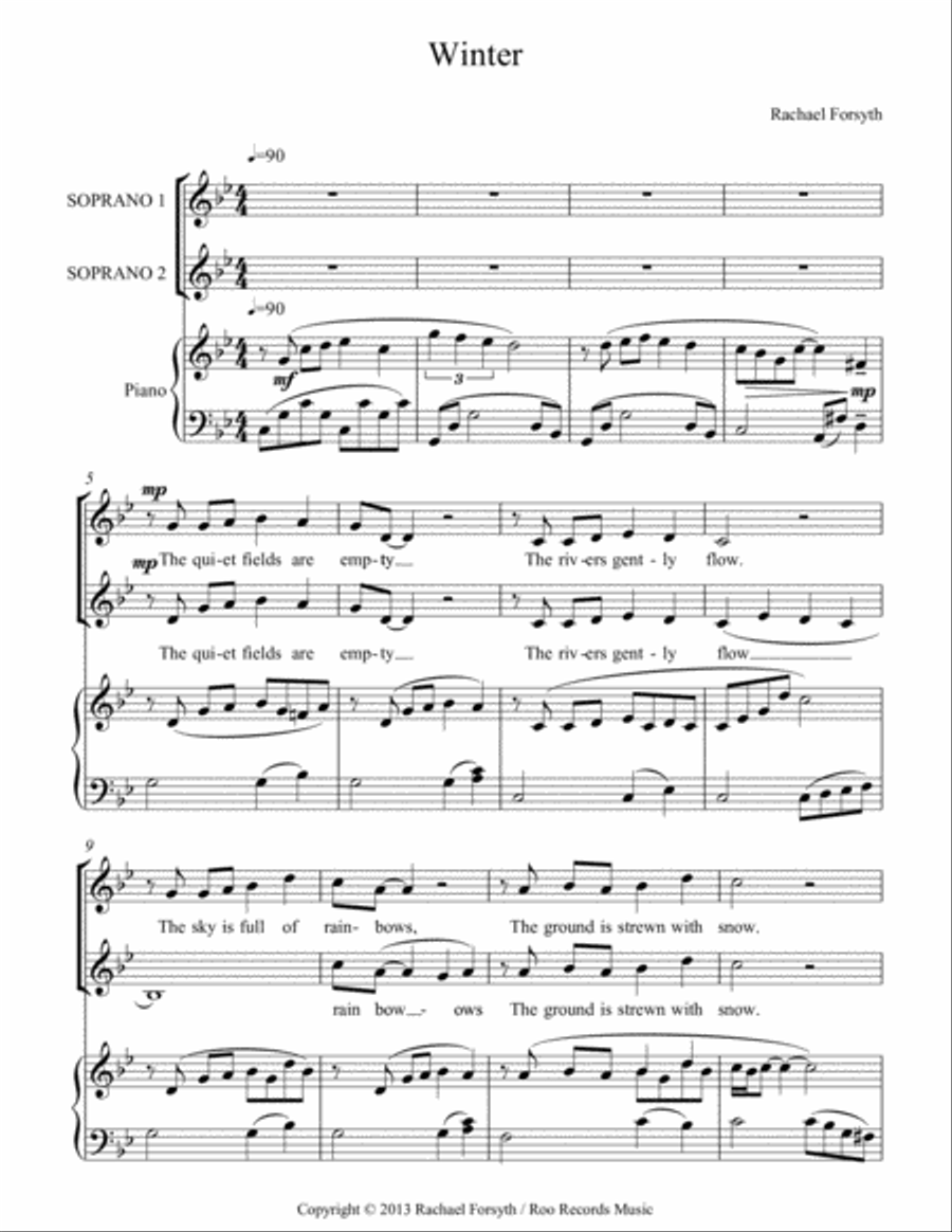 Winter - SS Accompanied Piece High Voice scores gallery preview page 2
