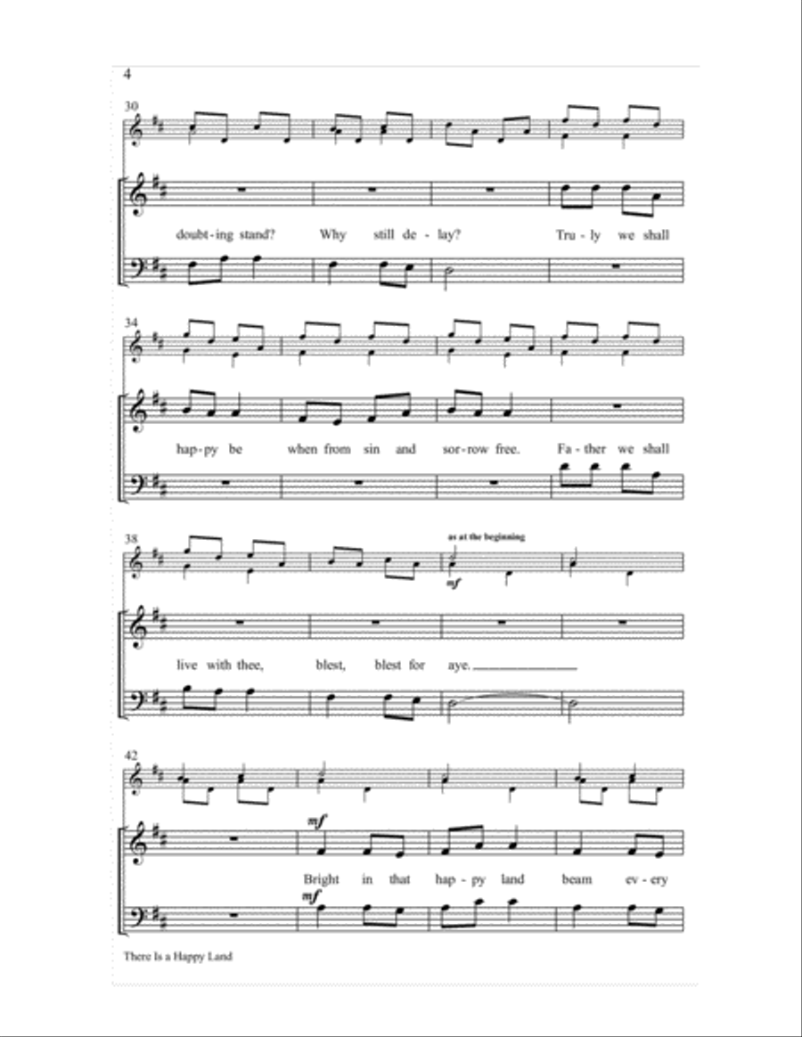 There Is a Happy Land 3-Part scores gallery preview page 4