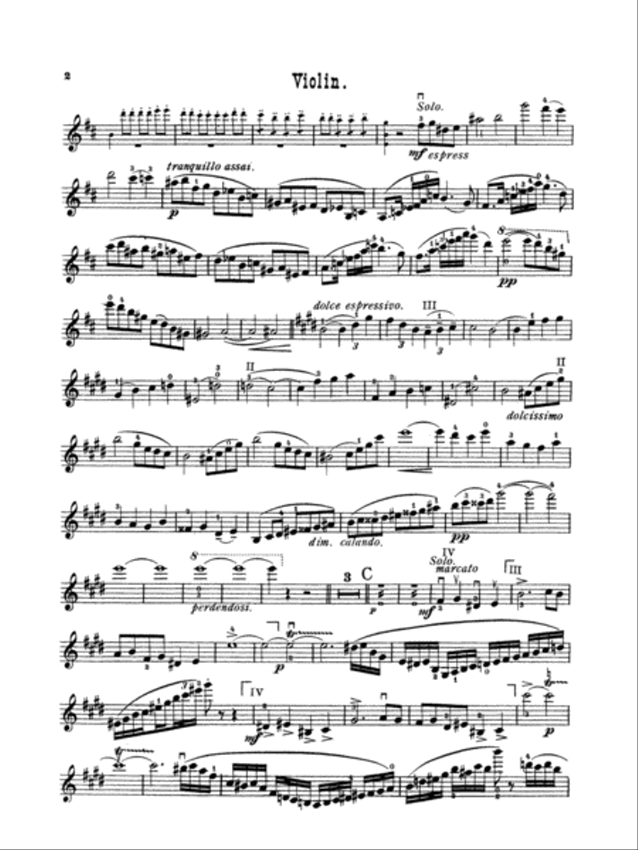 Saint-Saëns: Violin Concerto No. 3 in B Minor, Op. 61 Violin Solo scores gallery preview page 2