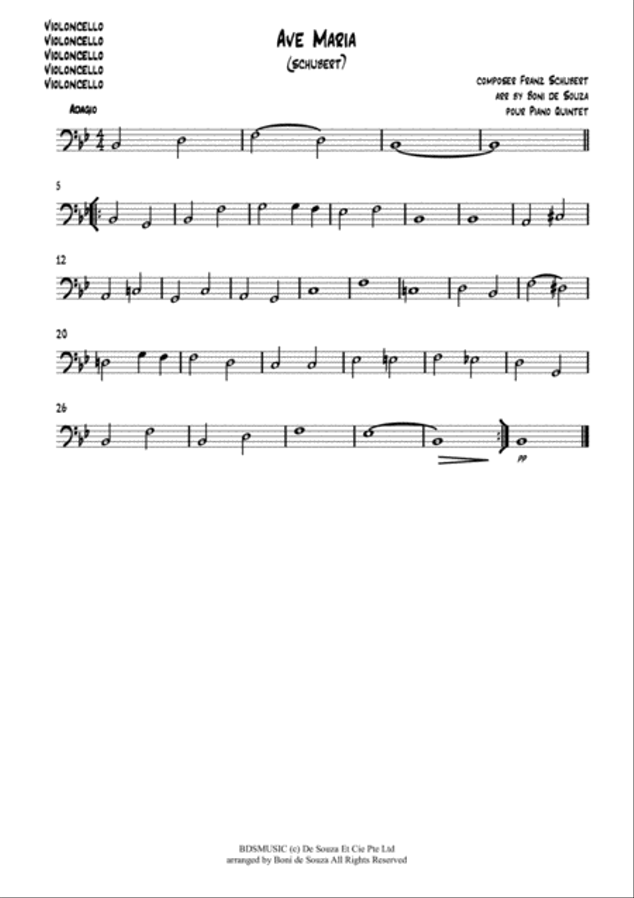 Ave Maria - Schubert (Piano-Strings Octet) image number null