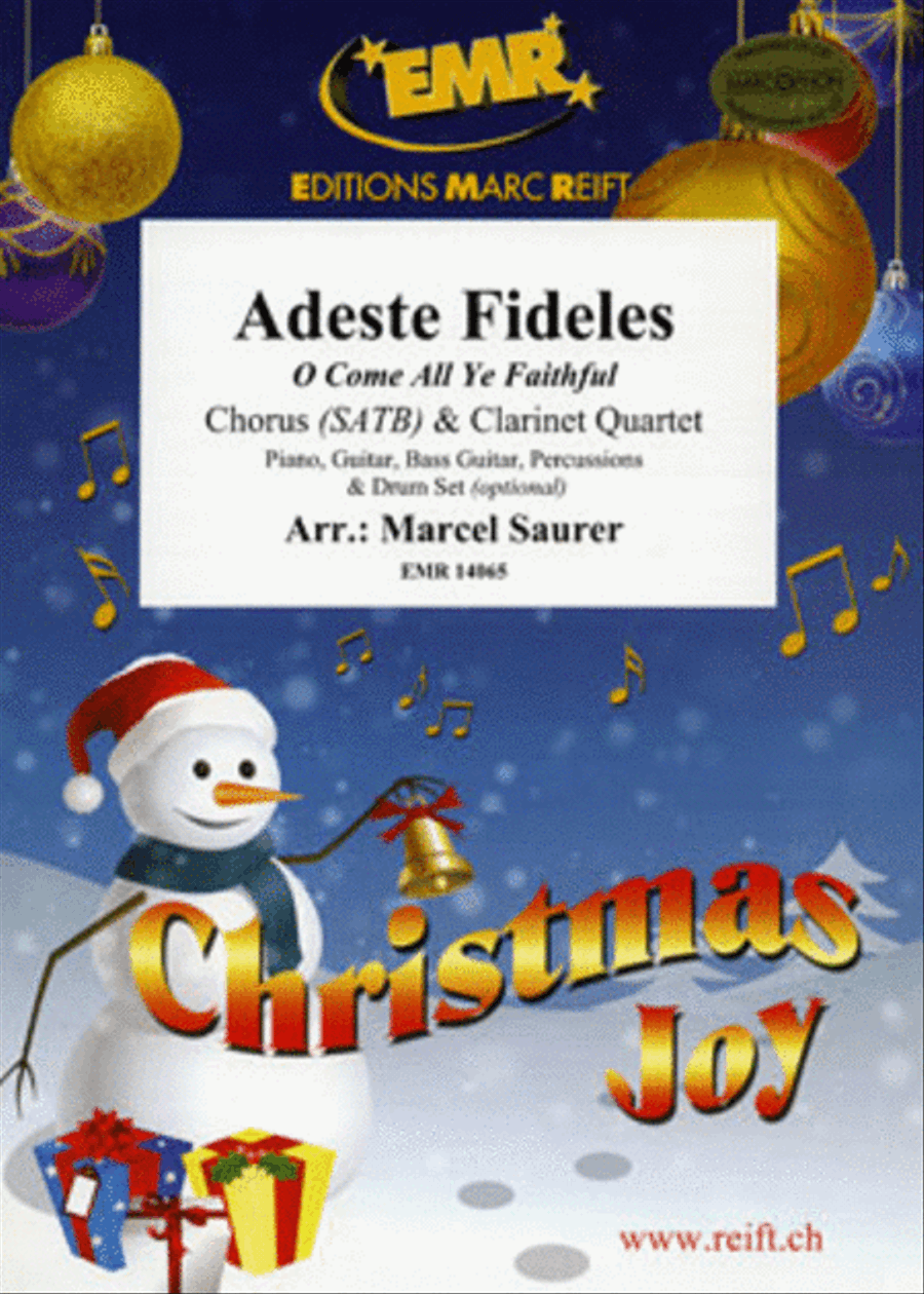 Adeste Fideles Adeste Fideles Clarinet Quartet scores gallery preview page 1