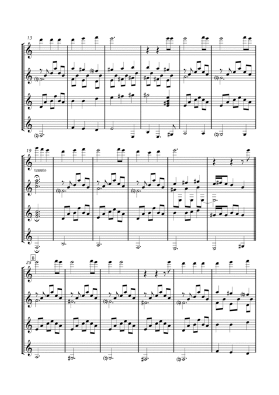 Time In A Bottle Guitar Ensemble scores gallery preview page 4