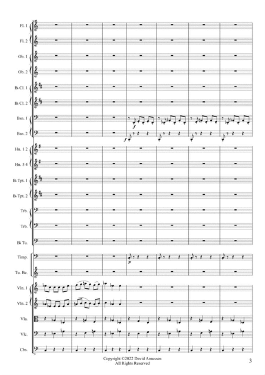 The Overture of Awareness Full Orchestra scores gallery preview page 3