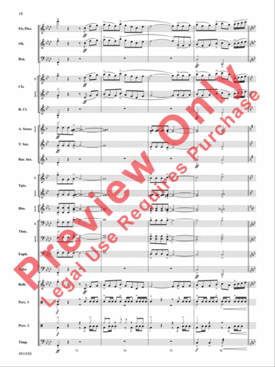 Dances of a Shimmering Spirit Concert Band scores gallery preview page 19