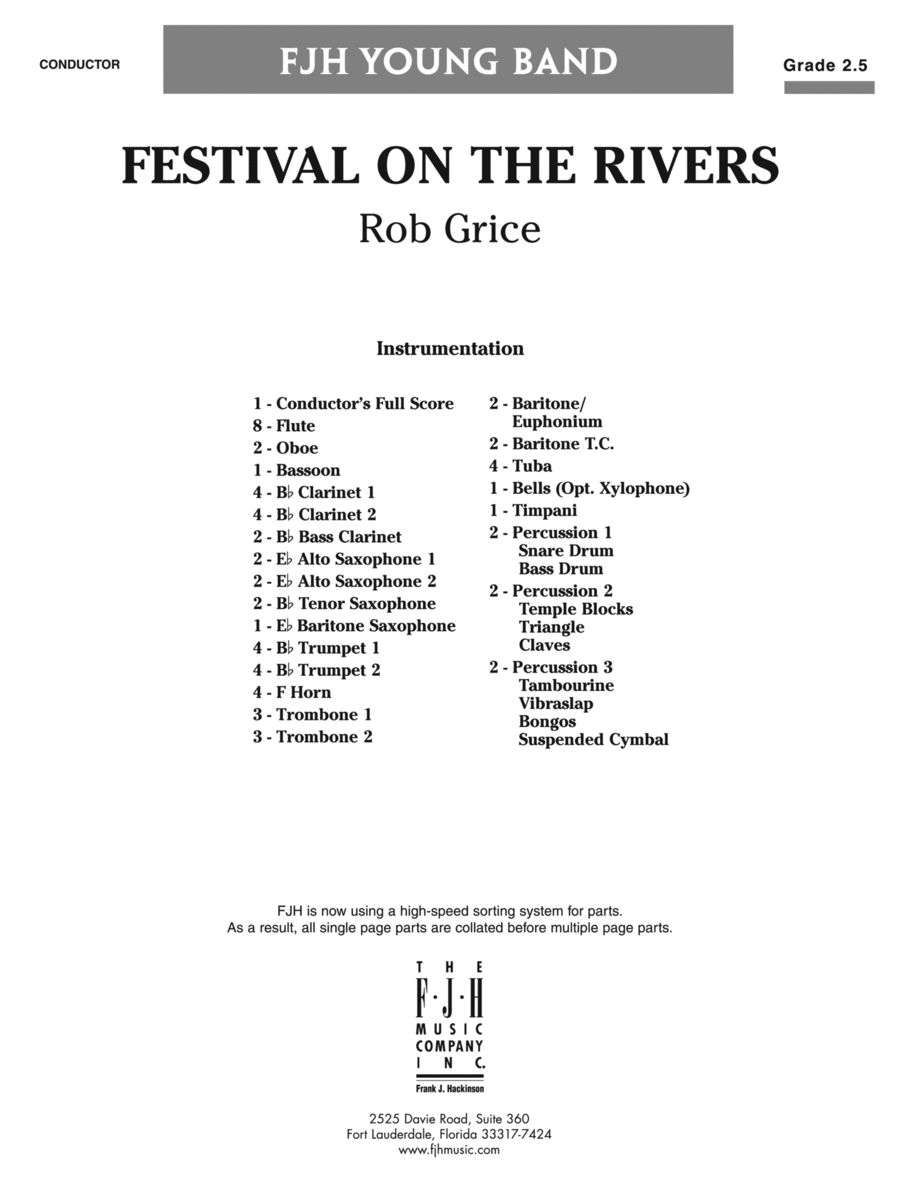 Festival on the Rivers: Score Concert Band scores gallery preview page 1