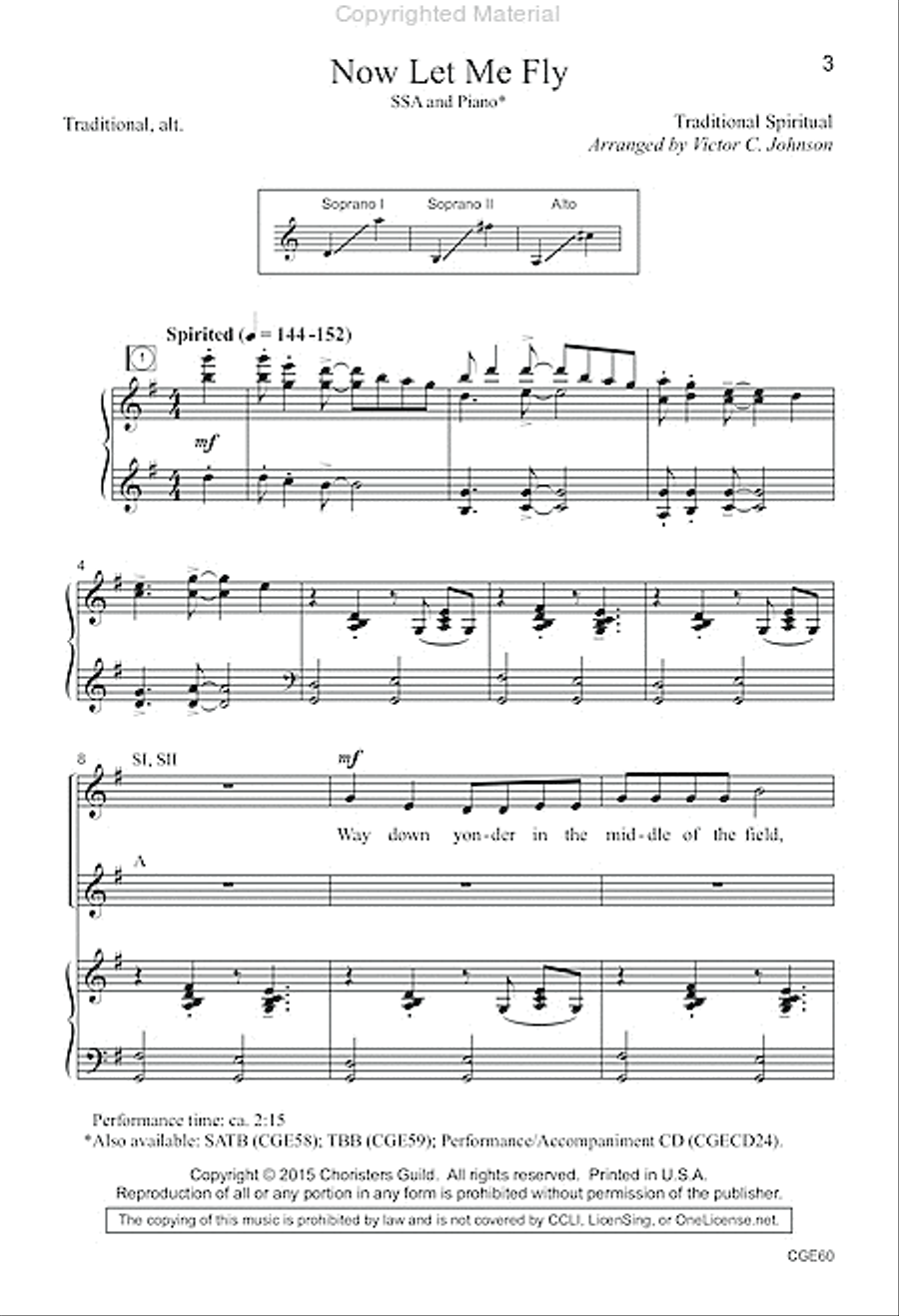 Now Let Me Fly (SSA) SSA scores gallery preview page 2