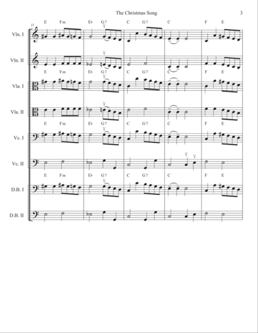 The Christmas Song (chestnuts Roasting On An Open Fire) Cello scores gallery preview page 3