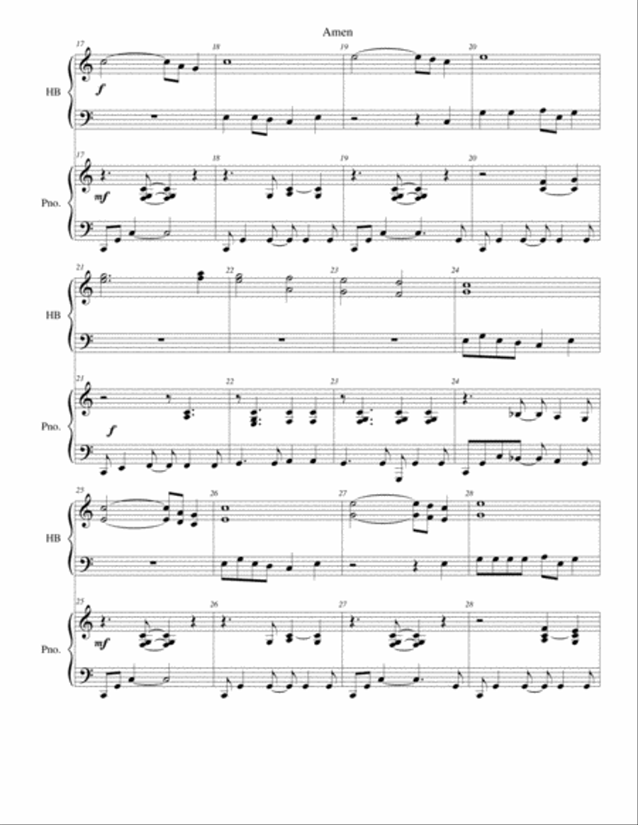 Amen Handbell Choir scores gallery preview page 5