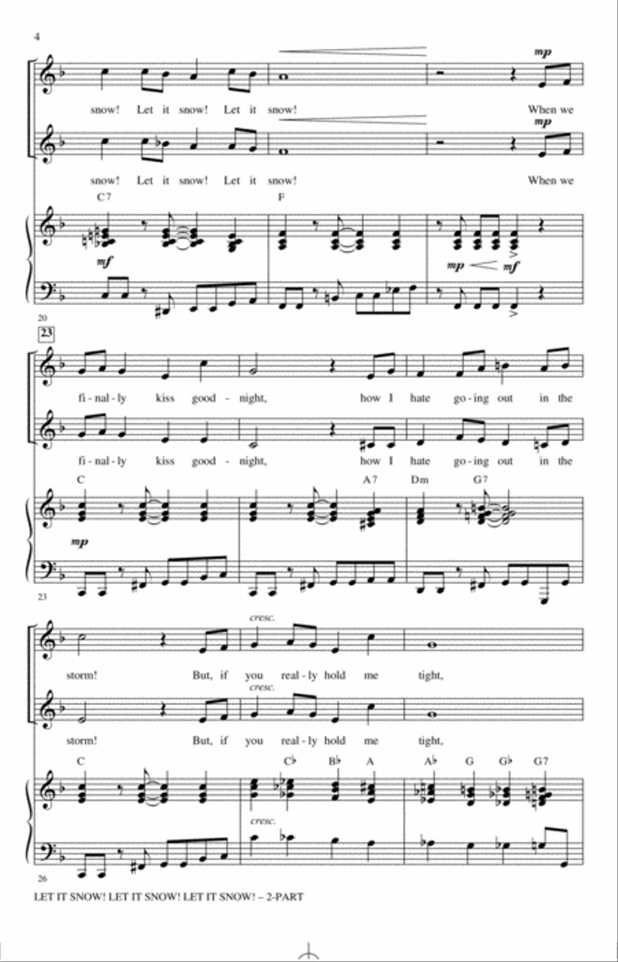 Let It Snow! Let It Snow! Let It Snow! (arr. Greg Gilpin) 2-Part scores gallery preview page 3