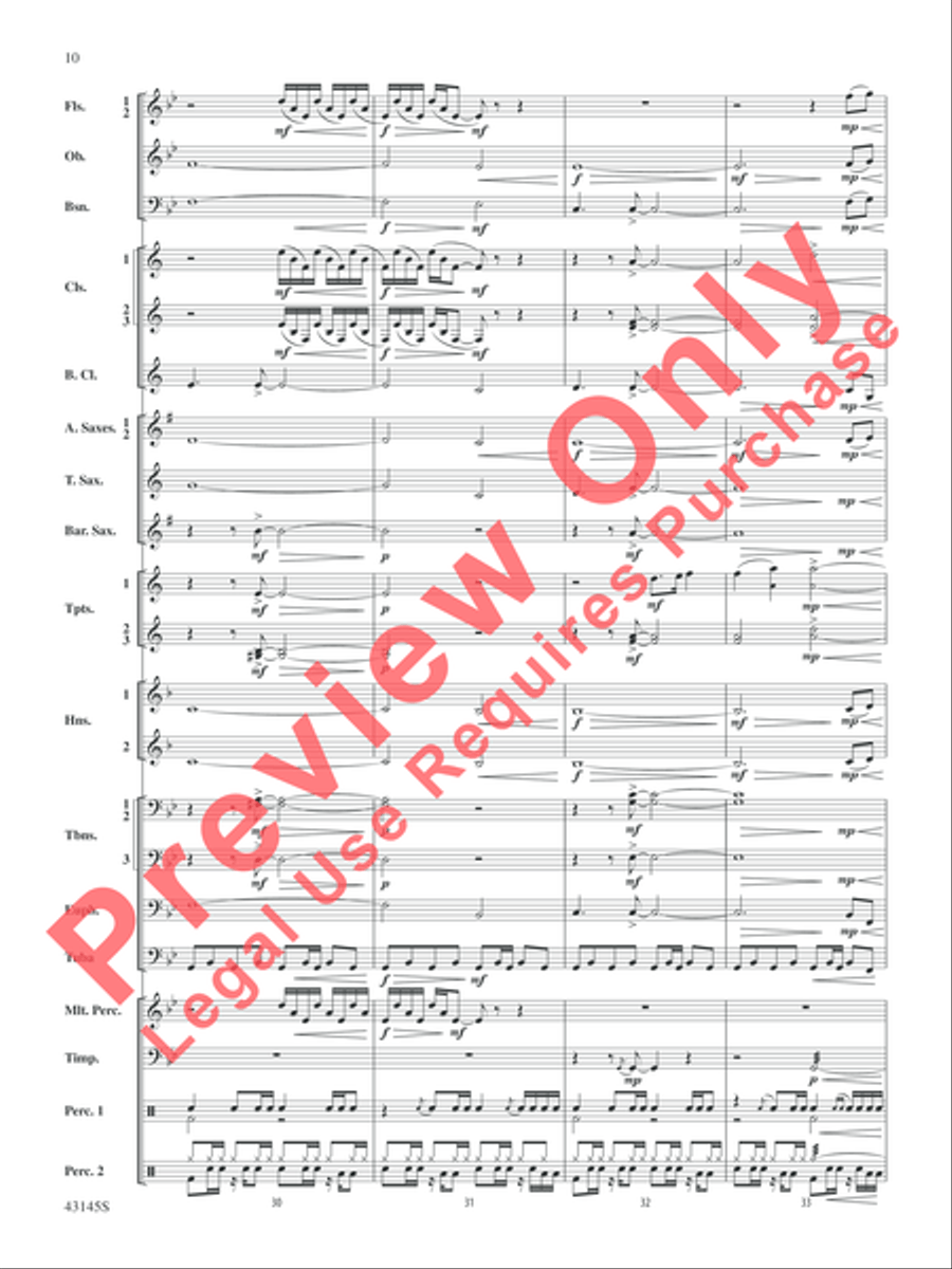House of Cards (Theme) Concert Band scores gallery preview page 11