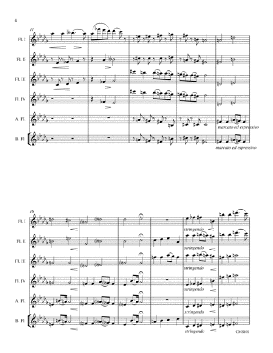 Two Consolations Two Consolations Flute Quartet scores gallery preview page 6