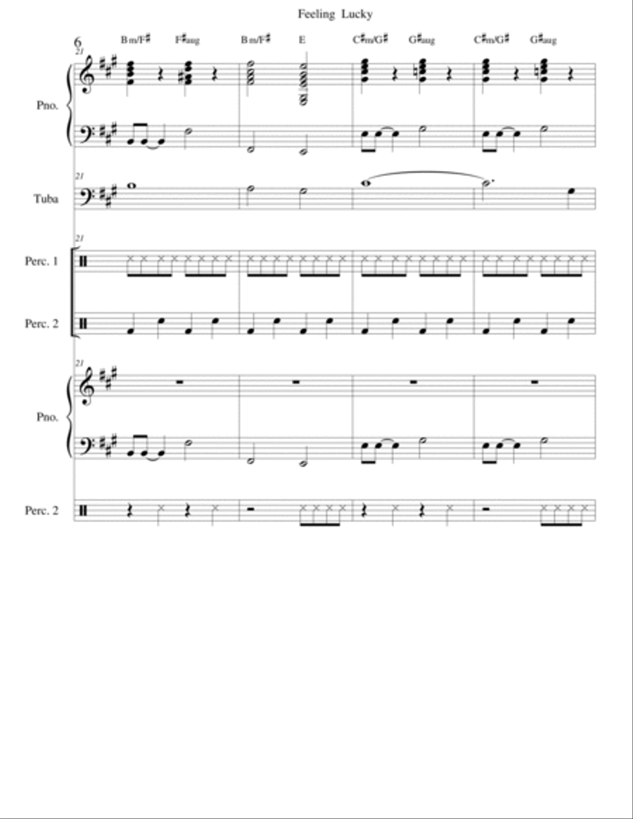 Feeling Lucky Tuba scores gallery preview page 6