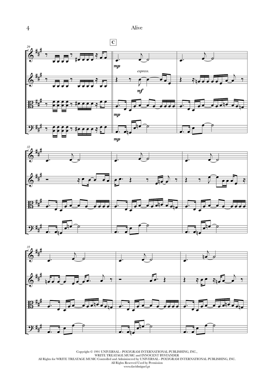 Alive String Quartet scores gallery preview page 4