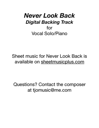 Book cover for Never Look Back (Digital Backing Track)