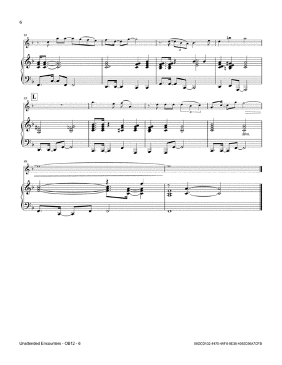 Unattended Encounters Piano scores gallery preview page 6