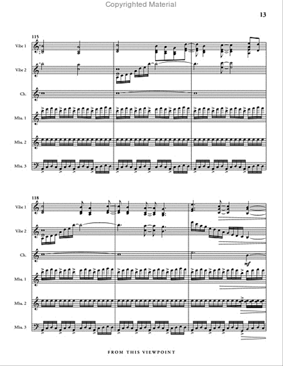 From this Viewpoint Percussion Ensemble scores gallery preview page 14