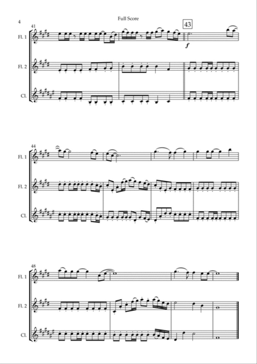 Always Woodwind Trio scores gallery preview page 4