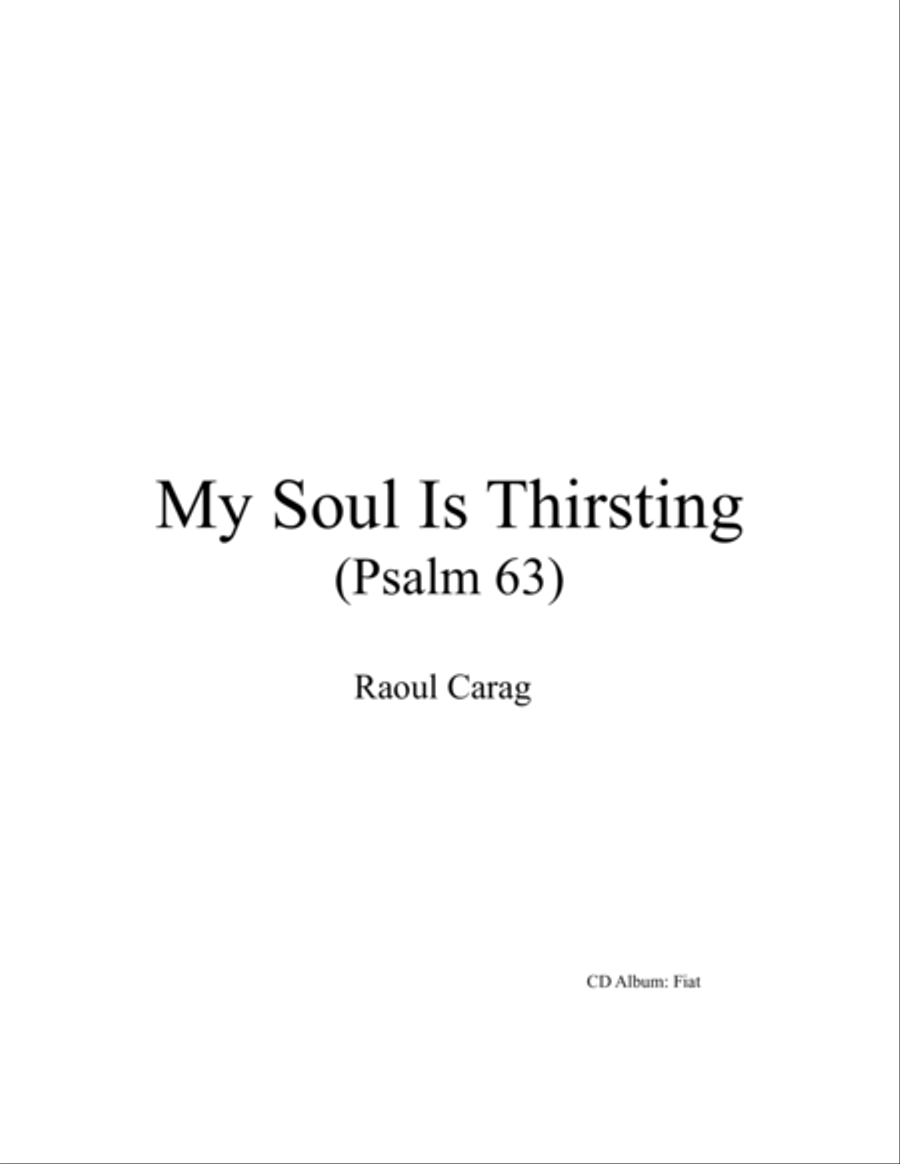 My Soul Is Thirsting (Psalm 63) 4-Part scores gallery preview page 1