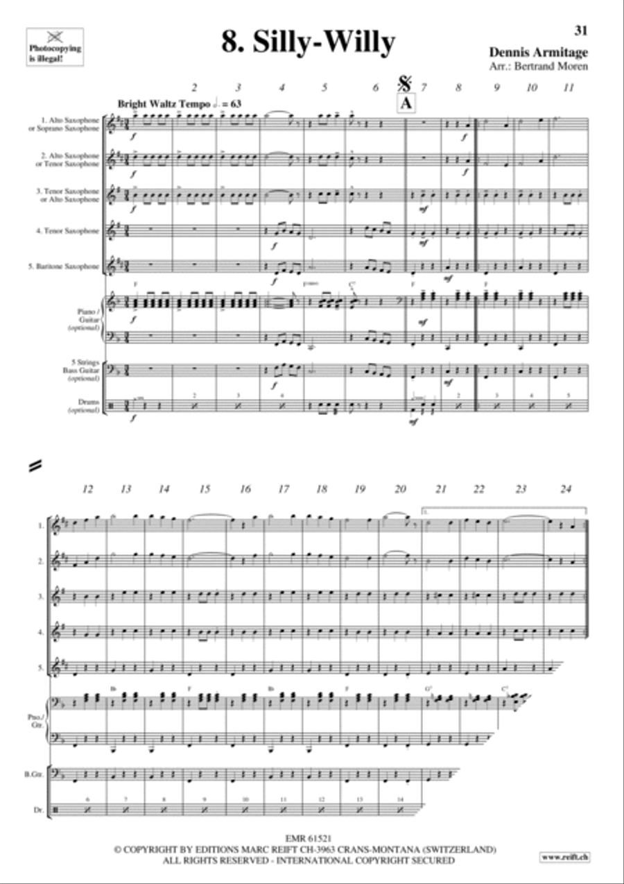 Beer Party Saxophone Quintet scores gallery preview page 10