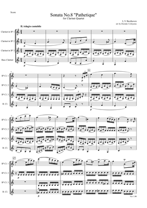 Book cover for Beethoven Piano Sonata No.8 "Pathetique" (Clarinet Quartet)