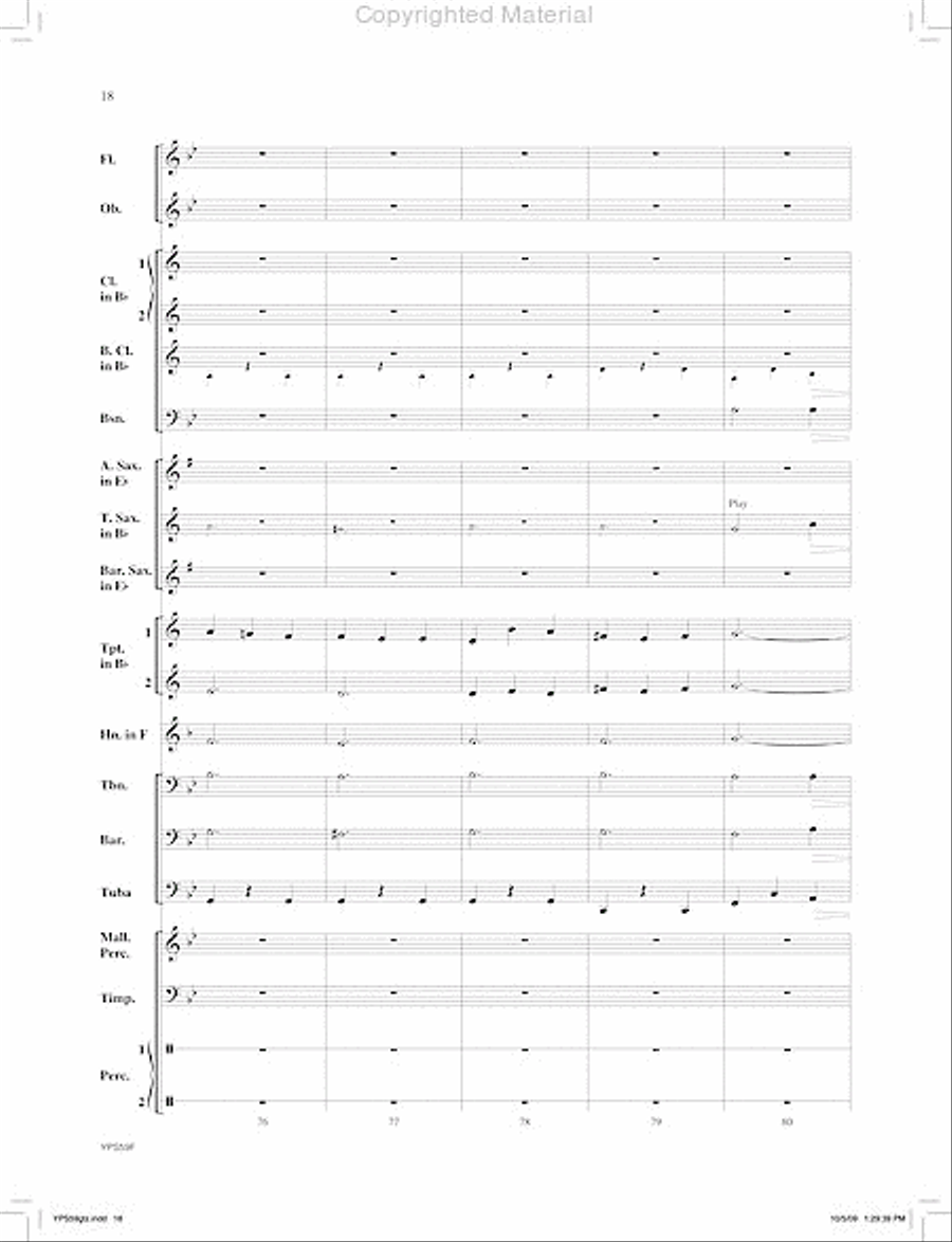 Selections from H.M.S Pianofore Concert Band scores gallery preview page 19