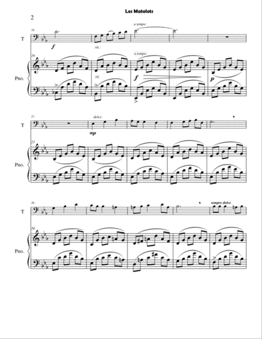 Seven Faure Art Songs Seven Faure Art Songs Brass Duet scores gallery preview page 2
