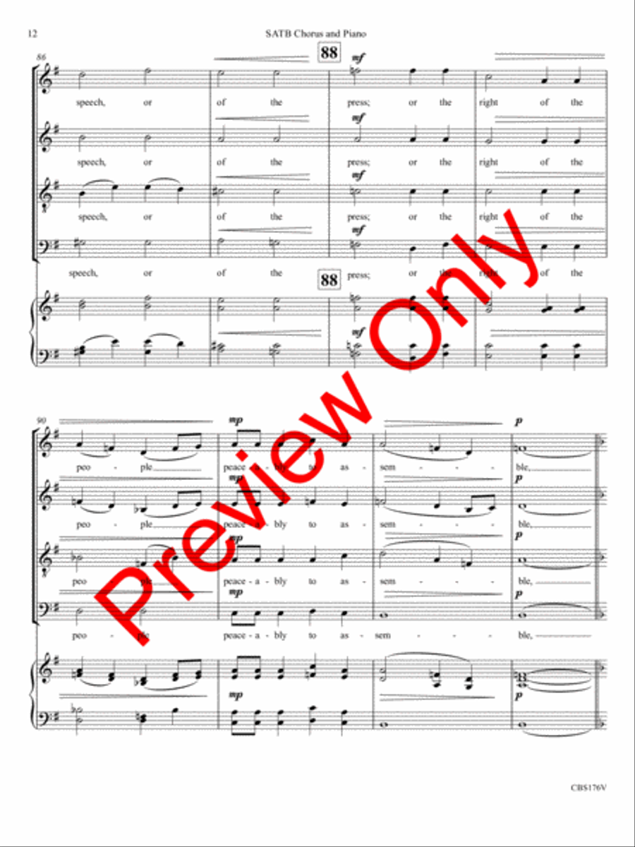 We the People of the United States 4-Part scores gallery preview page 15