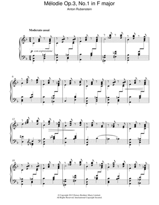 Melodie In F Major Op.3 No.1