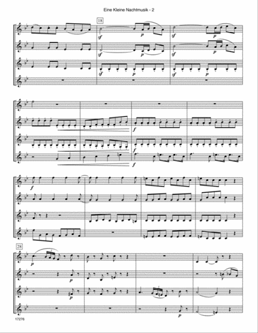 Eine Kleine Nachtmusik (Mvt. 1) B-Flat Trumpet scores gallery preview page 3