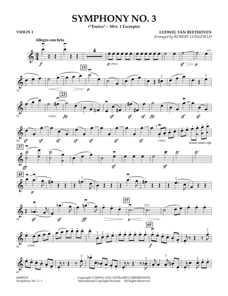 Symphony No. 3 ("Eroica" - Mvt. 1 Excerpts) - Violin 1