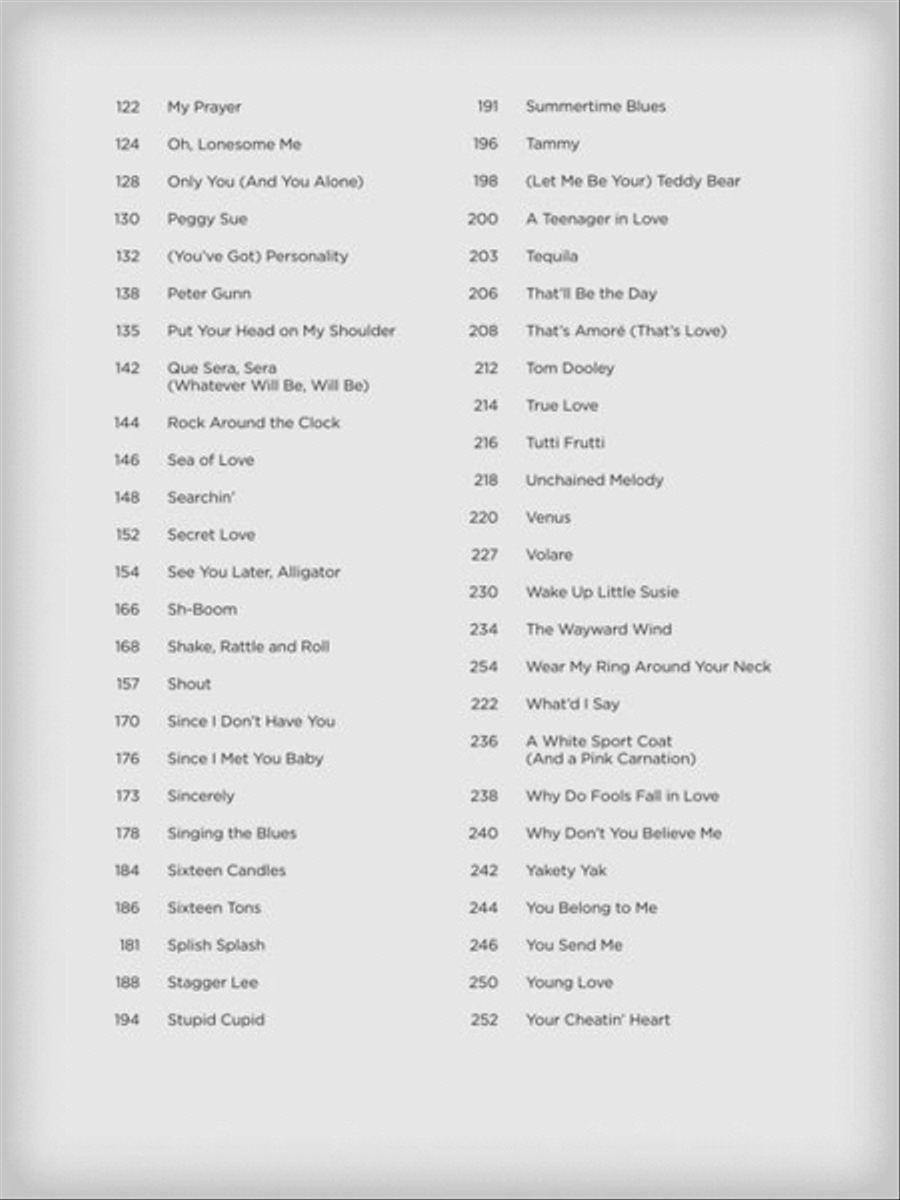 Songs of the 1950s – The New Decade Series Electronic Keyboard scores gallery preview page 5