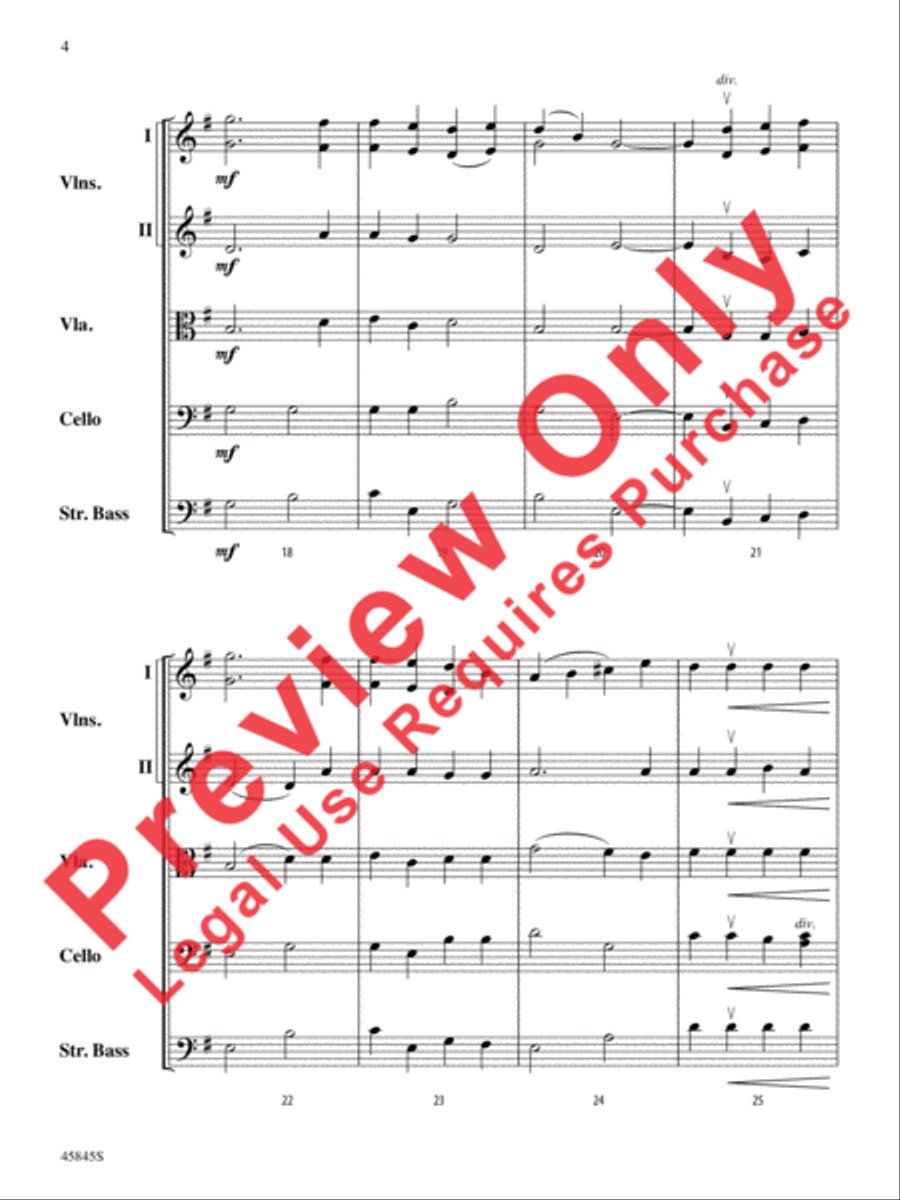 A Percy Grainger Portrait String Orchestra scores gallery preview page 4