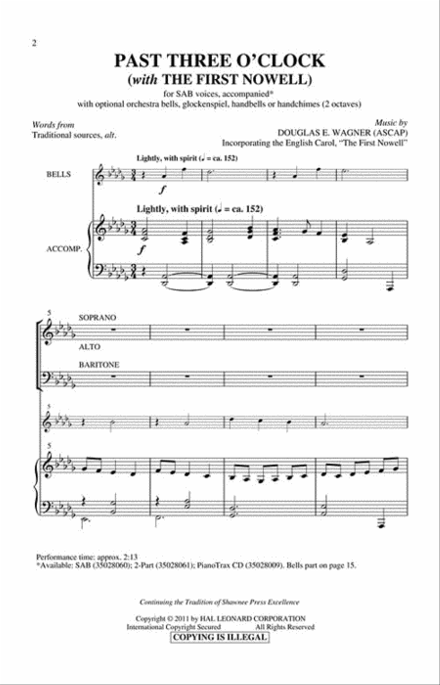 Past Three O'Clock 3-Part scores gallery preview page 2