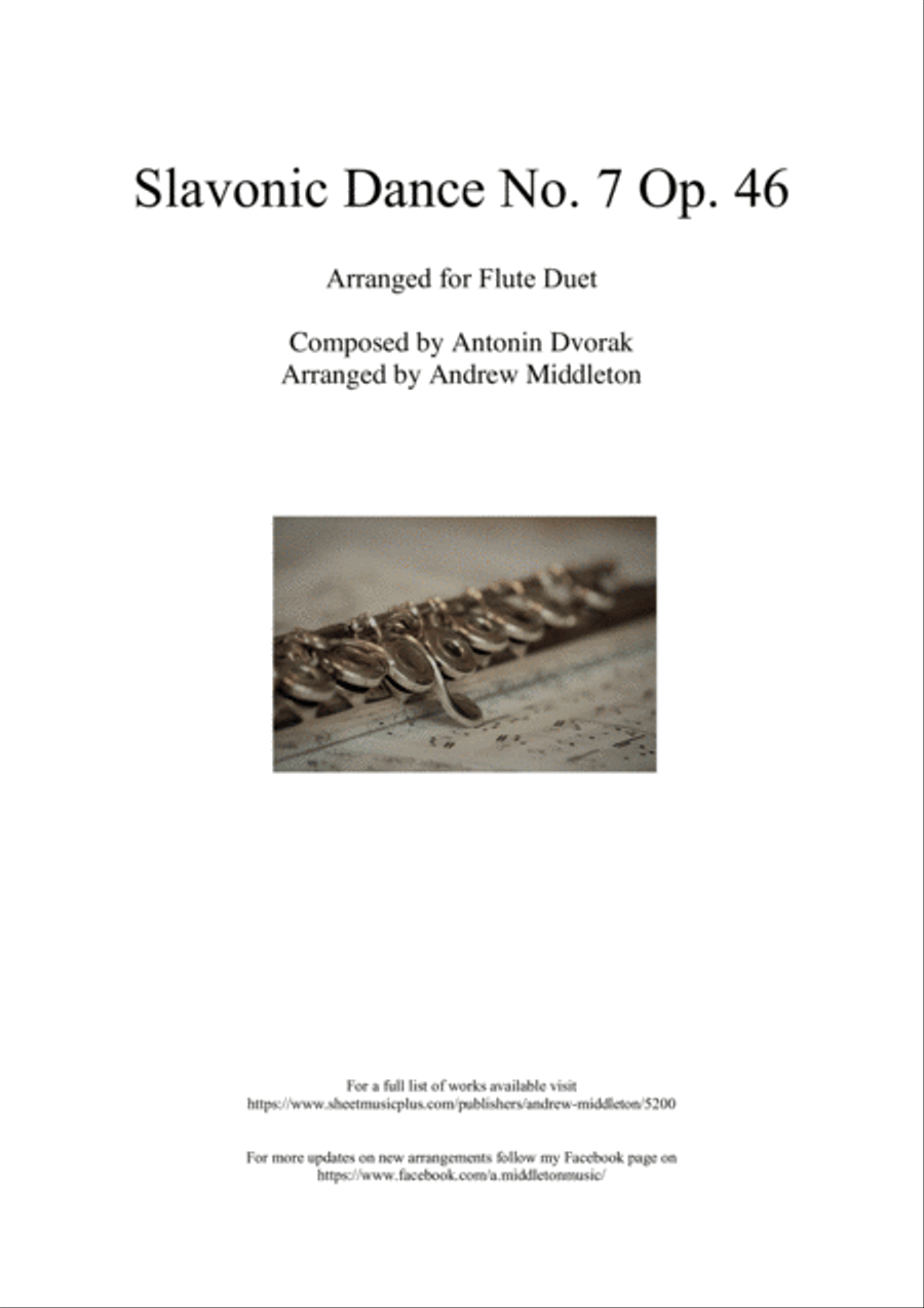 Slavonic Dance No. 7 Op. 46 arranged for Flute Duet Flute Duet scores gallery preview page 1