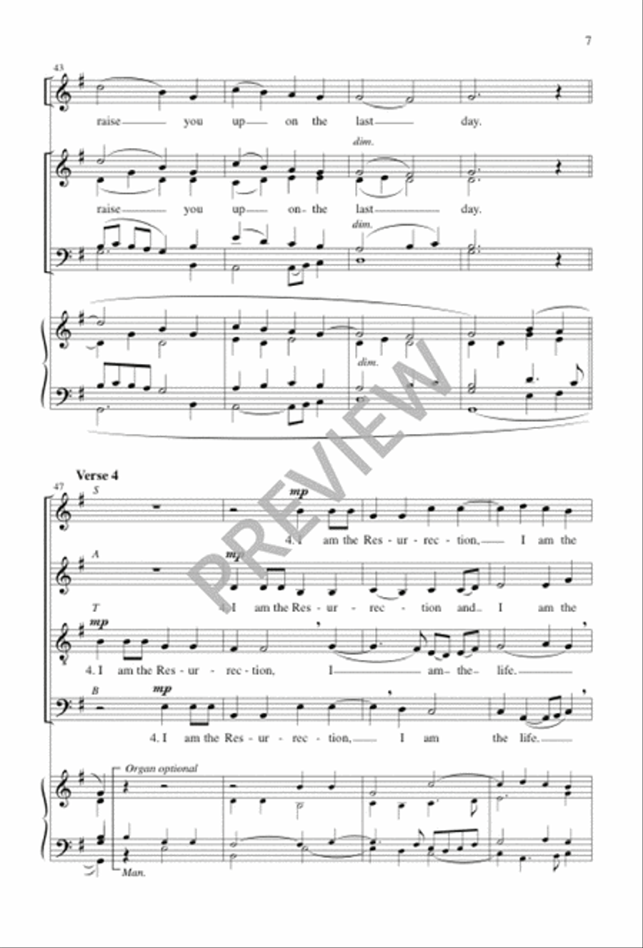 I Am the Bread of Life 4-Part scores gallery preview page 7