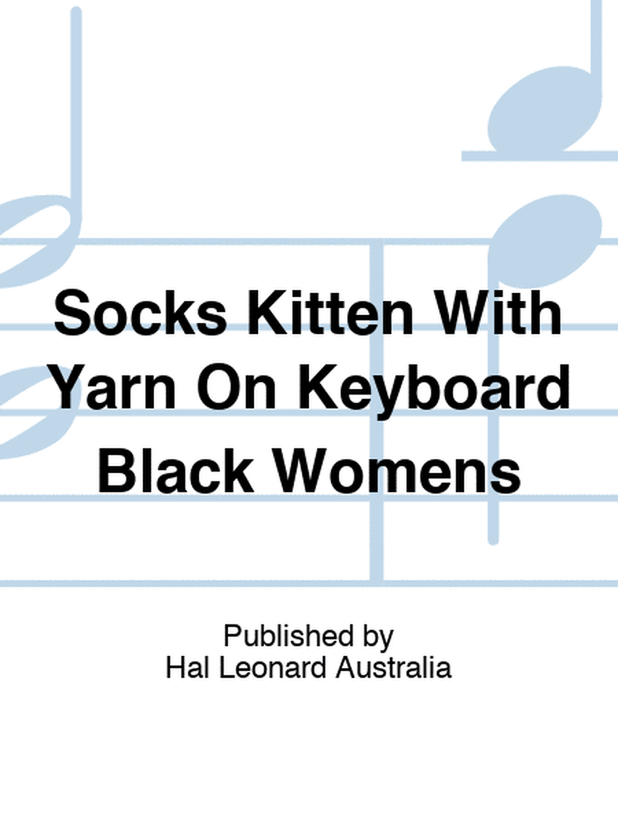 Socks Kitten With Yarn On Keyboard Black Womens