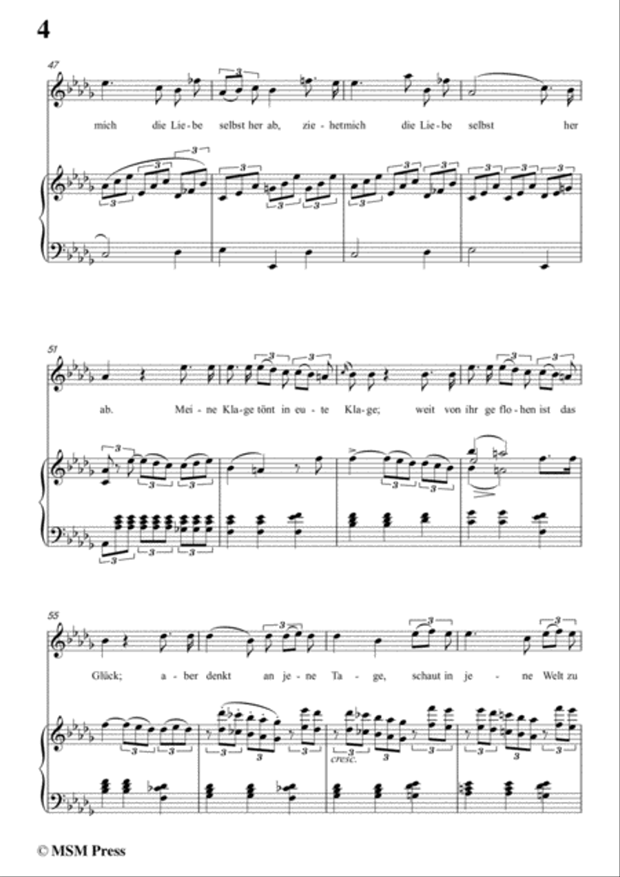 Schubert-Orpheus(Song of Orpheus as he entered Hell),D.474,in B flat Major,for Voice&Piano Voice scores gallery preview page 6