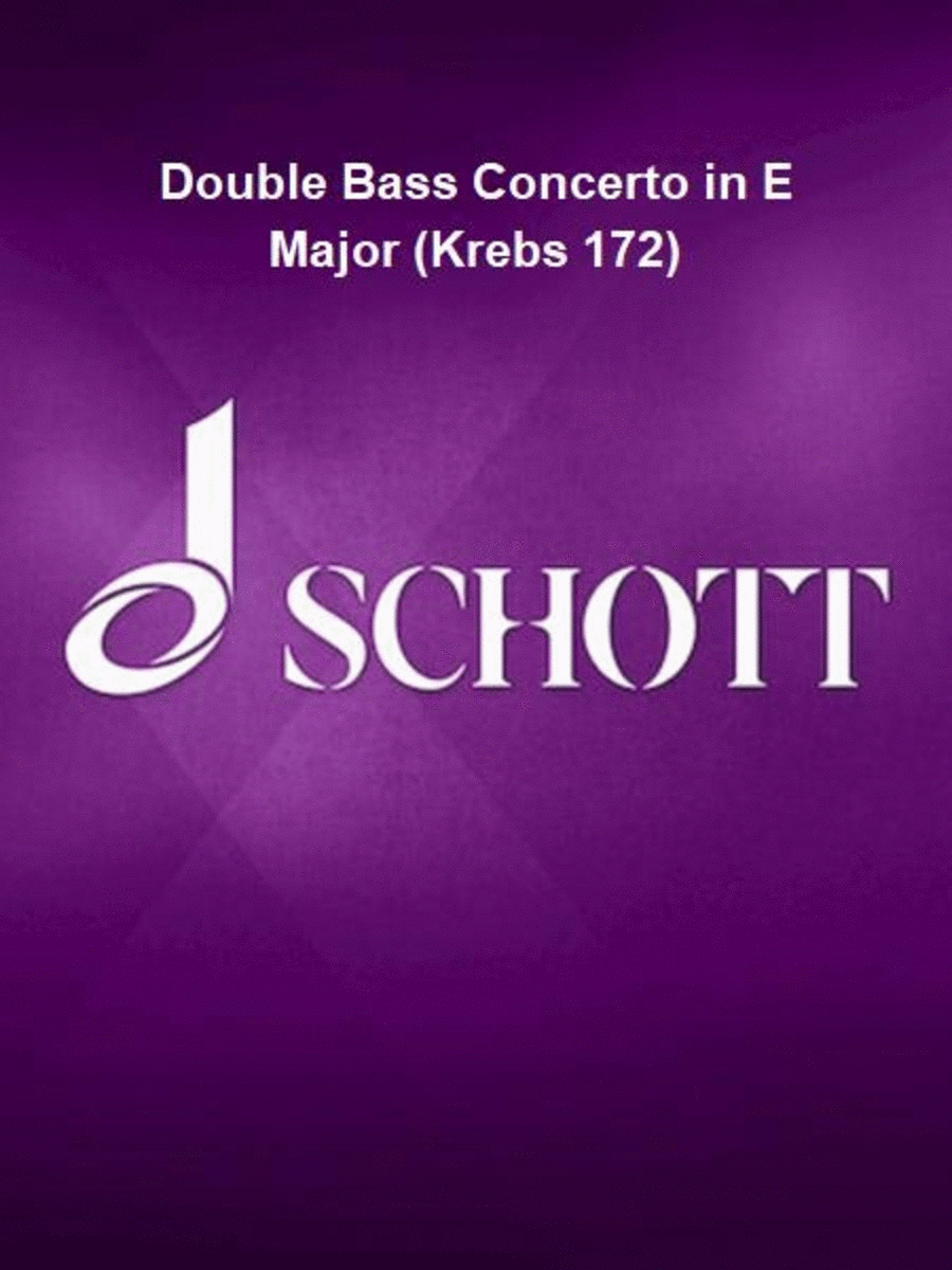 Double Bass Concerto in E Major (Krebs 172) by Karl Ditters von Dittersdorf Orchestra - Sheet Music