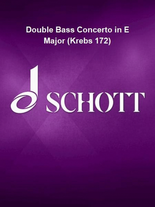 Book cover for Double Bass Concerto in E Major (Krebs 172)